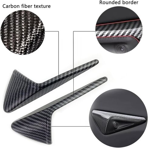 Side Camera Cover Compatible with Tesla Model 3 2017-2023, HW2.0-3.0 Turn Signal Came Decoration Covers for Model Y 2016-2023 Decoration Side Camera Stylish Decoration, 2PCS Matte Black in Saudi Arabia