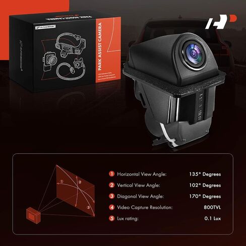 A-Premium Park Assist Camera Rear View Backup Reverse Camera Compatible with Select BMW Models - 320i, 328d xDrive, 330i GT xDrive, X5, 528i, 535d, X3, 435i, 440i, X1, 750Li, 228i, X6, ActiveHybrid 3 in Saudi Arabia