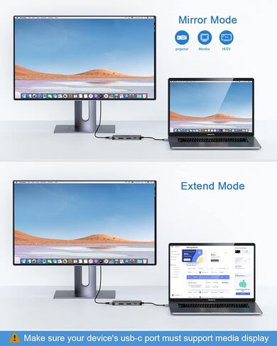 USB C Hub, QGeeM 4-in-1 USB C to HDMI Adapter with 4K USB C to HDMI Hub,100W Power Delivery,USB 3.0,Thunderbolt 3 Hub Compatible for MacBook Pro, XPS, iPad Pro,More Type C Devices in Kuwait