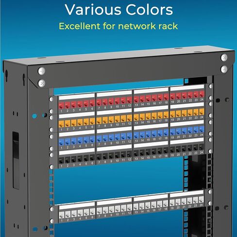 RJ45 Keystone Jack Cat6 10G Support, Cat6 Keystone UTP 25 PCS for Wall Plate and Patch Panel, Rj45 Jack White Color for Cat6, Cat5e, Cat5 Cabling in Kuwait