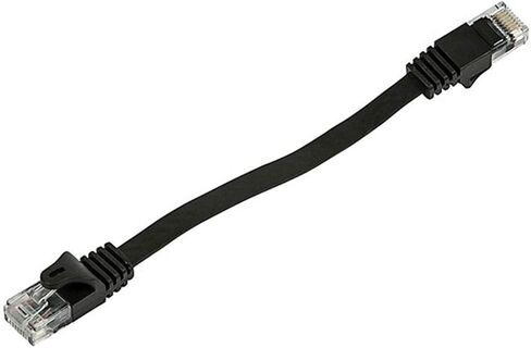 كابل تصحيح Monoprice Flat Cat6 Ethernet - 0.5 قدم - أسود، Snagless RJ45، مسطح، 550 ميجاهرتز، UTP، سلك نحاسي عاري نقي، 30AWG - سلسلة Flexboot in Saudi Arabia