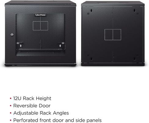 CyberPower Carbon CR6U61003 6U Wall Mount Enclosure, Black in Saudi Arabia