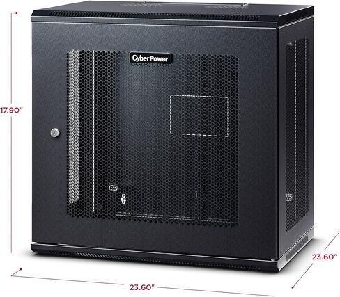حاوية رف مثبتة على الحائط من CyberPower Carbon CR12U61003 9U، باللون الأسود in Saudi Arabia