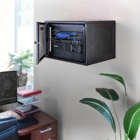 حاوية رف مثبتة على الحائط من CyberPower Carbon CR12U61003 9U، باللون الأسود in Saudi Arabia