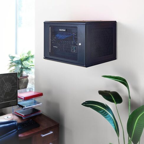 حاوية رف مثبتة على الحائط من CyberPower Carbon CR12U61003 9U، باللون الأسود in Saudi Arabia