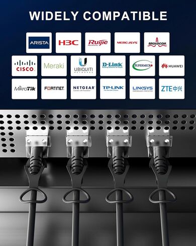 كابل SFP+ DAC، كابل SFP 10GBASE-CU كابل Twinax النحاسي السلبي المباشر لـ Cisco SFP-H10GB-CU1.2M، Ubiquiti UniFi، TP-Link، Mercusys، Broadcom، 1.2 متر (3.9 قدم) in Saudi Arabia