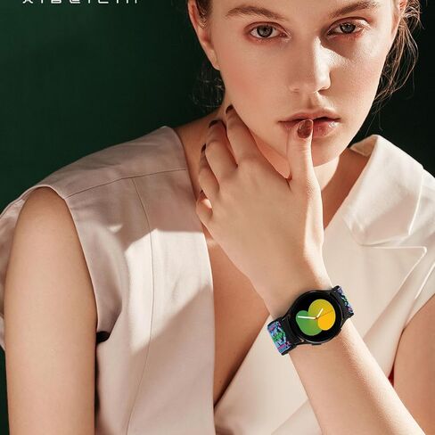 أحزمة ساعة مرنة متوافقة مع ساعة Samsung Galaxy Watch 7/6/5/4/FE 40 مم 44 مم/Galaxy Watch 6 Classic 43mm 47mm/Watch 5 Pro 45 مم/Galaxy Watch 4 Classic 42mm 46mm سوار معصم من النايلون للنساء والرجال in Saudi Arabia