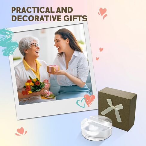 Mother's Day, Personalized Engraved 3D Crystal Phone Stands, it Make Ideal Gifts for Easter, Christmas, Birthdays, and Other Special Occasions to give to Family and Friends., transparent in Saudi Arabia