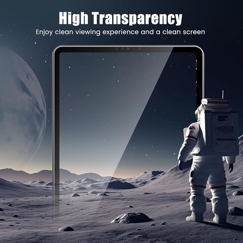 واقي شاشة TQLGY لجهاز iPad Air 11 بوصة M2 (2024، الجيل السادس)، زجاج مقسى 9H، شفاف عالي الدقة، مضاد للخدش، تركيب تلقائي لإزالة الغبار، عبوة واحدة in Kuwait
