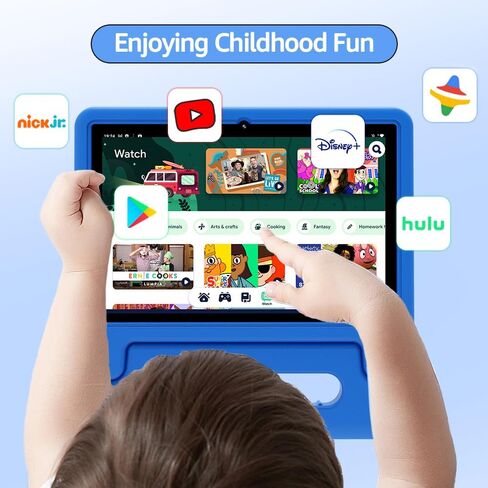 Kids Tablet,10 inch Tablet for Kids, Android 13 Toddler Tablet with Shockproof Case-Stand,128GB Expansion,5-7 hr Battery,WiFi,GMS,Parental Control,Kids App Pre-Installed (Navy Blue) in Saudi Arabia
