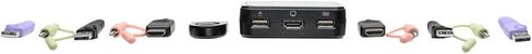 Tripp Lite 2-Port USB HDMI Cable KVM Switch w/Audio/Video, Cables & USB Peripheral Sharing 1920 x 1200, 1080p (B032-HUA2),black in Saudi Arabia