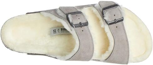 Birkenstock Arizona Shearling Stone Coin/Natural Suede/Shearling, 40 N EU in Saudi Arabia