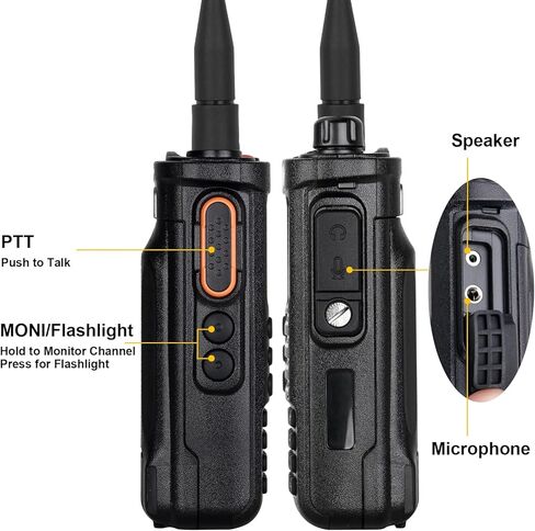 TIDRADIO TD-H8 الجيل الأول 10 واط هام راديو محمول باليد وحدة برمجة لاسلكية ثنائي النطاق راديو ثنائي الاتجاه أجهزة اتصال لاسلكية عالية الطاقة مع 2500 مللي أمبير (ليست بطارية من النوع C) شاشة ملونة كبيرة in Kuwait