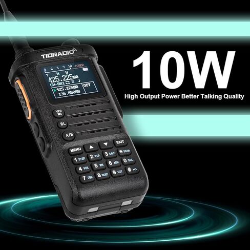 TIDRADIO TD-H8 الجيل الأول 10 واط هام راديو محمول باليد وحدة برمجة لاسلكية ثنائي النطاق راديو ثنائي الاتجاه أجهزة اتصال لاسلكية عالية الطاقة مع 2500 مللي أمبير (ليست بطارية من النوع C) شاشة ملونة كبيرة in Kuwait