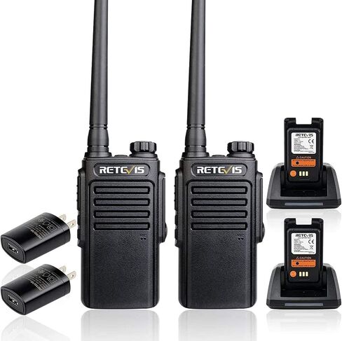 Retevis RT47 Waterproof Walkie Talkie,2 Way Radio Long Range,Lightweight,Rechargeable,Portable Two Way Radio for Camping Fishing (Black,2 Pack) in Saudi Arabia