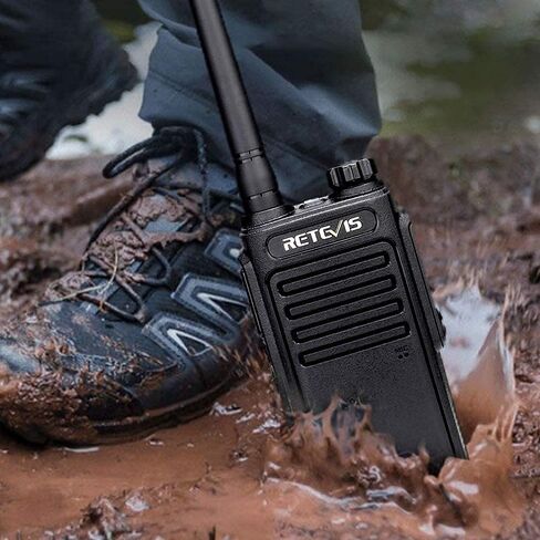 Retevis RT47 Waterproof Walkie Talkie,2 Way Radio Long Range,Lightweight,Rechargeable,Portable Two Way Radio for Camping Fishing (Black,2 Pack) in Saudi Arabia