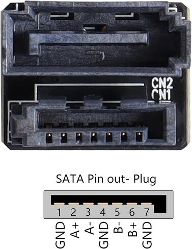CERRXIAN 180 Degree SATA 7PIN Male to Female Connector for Motherboard Desktops Computer SSD HDD(2-Pack) in Saudi Arabia