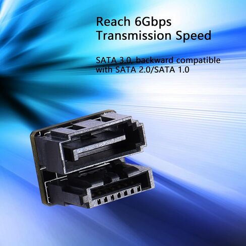 CERRXIAN 180 Degree SATA 7PIN Male to Female Connector for Motherboard Desktops Computer SSD HDD(2-Pack) in Saudi Arabia