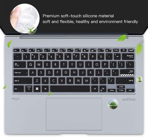 Keyboard Cover Skin for ASUS Zenbook 14 X OLED UX3404, Zenbook 14 Flip OLED UP3404, Zenbook Pro 14 OLED UX6404 Laptop, Asus Zenbook 14 OLED Laptop Keyboard Skin Protector, Mint in Saudi Arabia