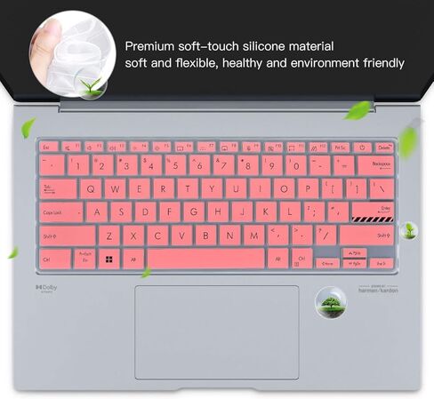 غطاء لوحة المفاتيح لجهاز ASUS Zenbook 14 X OLED UX3404، Zenbook 14 Flip OLED UP3404، Zenbook Pro 14 OLED UX6404 الكمبيوتر المحمول، Asus Zenbook 14 OLED واقي لوحة مفاتيح الكمبيوتر المحمول، أسود in Kuwait