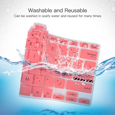 غطاء لوحة المفاتيح لجهاز ASUS Zenbook 14 X OLED UX3404، Zenbook 14 Flip OLED UP3404، Zenbook Pro 14 OLED UX6404 الكمبيوتر المحمول، Asus Zenbook 14 OLED واقي لوحة مفاتيح الكمبيوتر المحمول، أسود in Kuwait