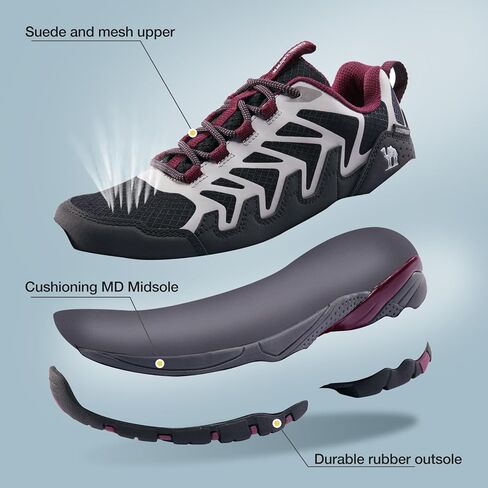 CAMEL CROWN Hiking Shoes for Women, Waterproof Lightweight Breathable Outdoor Trekking and Trail Shoes, Hiking Shoes in Saudi Arabia