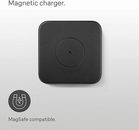 قاعدة شحن لاسلكية مغناطيسية من براون، متوافقة مع MagSafe، شحن سريع يصل إلى 15 وات، شاحن لاسلكي لهاتف iPhone 14/14 Pro/13/13 Pro/12/11، حافظة سوداء غير لامعة، موديل BWC02MB in Kuwait