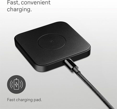 قاعدة شحن لاسلكية مغناطيسية من براون، متوافقة مع MagSafe، شحن سريع يصل إلى 15 وات، شاحن لاسلكي لهاتف iPhone 14/14 Pro/13/13 Pro/12/11، حافظة سوداء غير لامعة، موديل BWC02MB in Kuwait