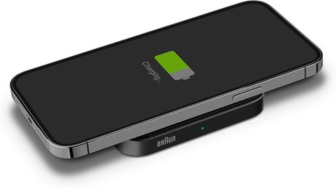 قاعدة شحن لاسلكية مغناطيسية من براون، متوافقة مع MagSafe، شحن سريع يصل إلى 15 وات، شاحن لاسلكي لهاتف iPhone 14/14 Pro/13/13 Pro/12/11، حافظة سوداء غير لامعة، موديل BWC02MB in Kuwait