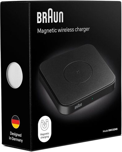قاعدة شحن لاسلكية مغناطيسية من براون، متوافقة مع MagSafe، شحن سريع يصل إلى 15 وات، شاحن لاسلكي لهاتف iPhone 14/14 Pro/13/13 Pro/12/11، حافظة سوداء غير لامعة، موديل BWC02MB in Kuwait