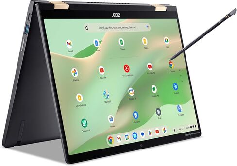 Acer Chromebook Spin 714 CP714-2WN-74R0 كمبيوتر محمول Intel Evo Intel Core i7-1355U 14 بوصة 2560x1600 IPS شاشة تعمل باللمس 8 جيجابايت LPDDR4X 256 جيجابايت SSD Wi-Fi 6E QHD MIPI Webcam لوحة مفاتيح بإضاءة خلفية نظام التشغيل Chrome in Saudi Arabia