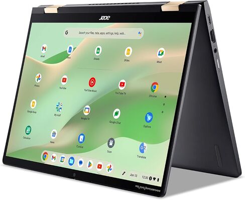 Acer Chromebook Spin 714 CP714-2WN-74R0 كمبيوتر محمول Intel Evo Intel Core i7-1355U 14 بوصة 2560x1600 IPS شاشة تعمل باللمس 8 جيجابايت LPDDR4X 256 جيجابايت SSD Wi-Fi 6E QHD MIPI Webcam لوحة مفاتيح بإضاءة خلفية نظام التشغيل Chrome in Saudi Arabia