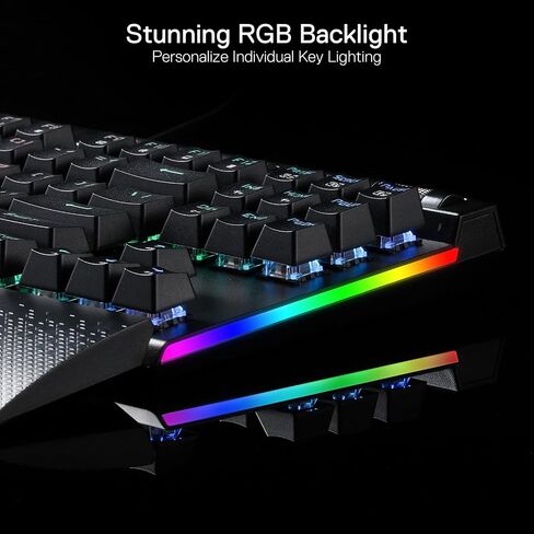 Redragon K587 TKL لوحة مفاتيح ميكانيكية سلكية RGB للألعاب مكونة من 87 مفتاحًا، و9 مفاتيح ماكرو G مخصصة، والتحكم في الوسائط مع مسند معصم قابل للفصل، ومفاتيح حمراء خطية قابلة للتبديل السريع in Saudi Arabia
