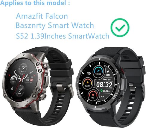 Compatible for Basznrty S52 Smart Watch Screen Protector (3 Pack) 9H Tempered Glass Screen Protector, Compatible for Jooeniok 2023 New Smart Watch 1.39 Inches in Saudi Arabia
