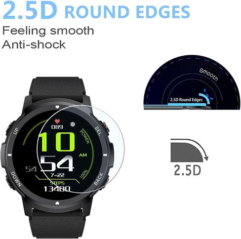 Compatible for Basznrty S52 Smart Watch Screen Protector (3 Pack) 9H Tempered Glass Screen Protector, Compatible for Jooeniok 2023 New Smart Watch 1.39 Inches in Saudi Arabia