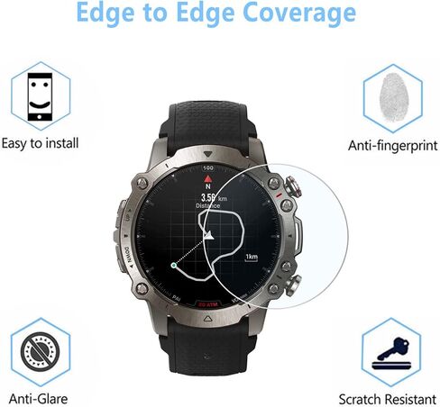 Compatible for Basznrty S52 Smart Watch Screen Protector (3 Pack) 9H Tempered Glass Screen Protector, Compatible for Jooeniok 2023 New Smart Watch 1.39 Inches in Saudi Arabia