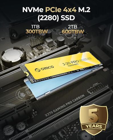 ORICO J20 2TB NVMe SSD مع مبدد حراري، M.2 NVMe SSD PCIe Gen4x4 2280، محرك أقراص الحالة الصلبة الداخلي NAND ثلاثي الأبعاد، سرعة قراءة تصل إلى 5200 ميجابايت/ثانية، متوافق مع أجهزة الكمبيوتر الشخصية وأجهزة الكمبيوتر المكتبية وأجهزة الكمبيوتر المحمولة -J20 in Saudi Arabia