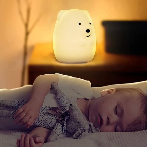 Portable Night Light for Kids - Hanging LED Light Up Toddler Room Remote 9 Colors Changing, Nursery Baby Night Light Car Seat Crib Dimmable Rechargeable Squishy Lamp Room Decorations Gifts in Kuwait