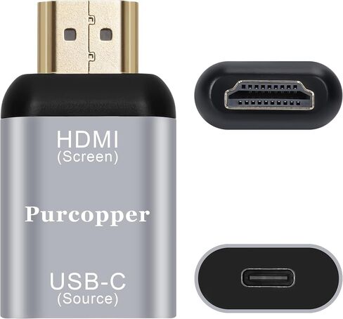 4K HDMI Male to USB Type-C Female Adapter, Uni-Directional HDMI (Screen) to Type-C 3.1 (Source) Converter Connector,4K 60Hz Thunderbolt 3 Adapter for MacBook Pro, Microsoft Surface, Nreal Air, Rokid in Saudi Arabia