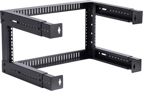 Kenuco 4U Adjustable Depth Wall Mount Open Frame Steel Network Equipment Rack 17.75 Inch Deep in Saudi Arabia