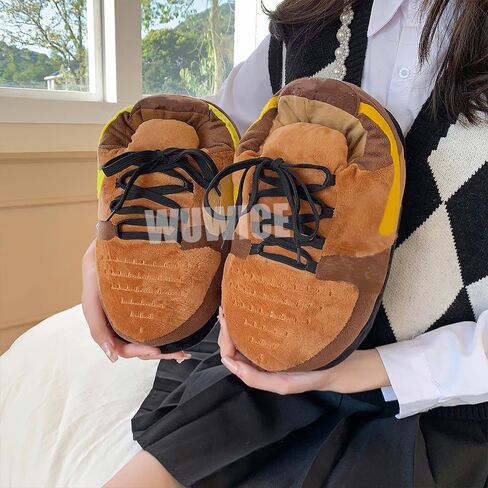 شبشب ROCKFOX Sneaker غير قابل للانزلاق في المنزل، شبشب قطيفة للجنسين، حذاء قطني للأرضيات الداخلية in Saudi Arabia