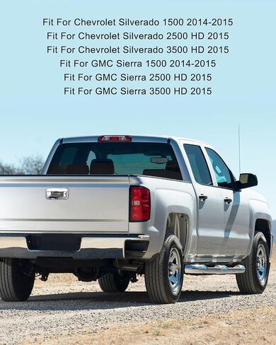 Backup Camera Tailgate Handle with Keyhole Fit for Chevrolet Chevy Silverado GMC Sierra 2014-2015 Replace 23128692, Rear View Camera Liftgate Latch Door Handle with Harness Black in Kuwait