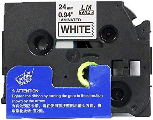 6/حزمة أشرطة LM - LMe-251 طباعة سوداء ممتازة مقاس 1 بوصة على ملصق أبيض متوافق مع Brother TZe-251 P-touch وتتضمن دليل لون/حجم الشريط. يستبدل TZ251 24 مم 0.94 مصفح in Saudi Arabia