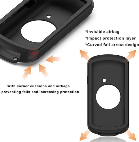 Screen Protector For Garmin Edge 1040 Bike GPS Computer Stopwatch and Silicone Case Cover Protective Cases, Tempered Glass Film Anti-Scratch High Definition Full Coverage in Kuwait