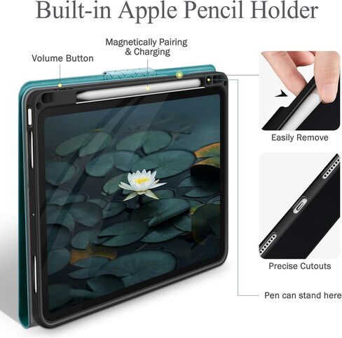 auaua Case for New iPad Air 13 Inch (M2) 2024, PU Leather Case with Pencil Holder, Supports Pencil Pro and Pencil(USB-C), Adjustable Angles, Auto Sleep/Wake (Brown) in Saudi Arabia