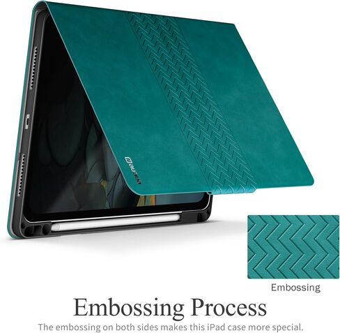 auaua Case for New iPad Air 13 Inch (M2) 2024, PU Leather Case with Pencil Holder, Supports Pencil Pro and Pencil(USB-C), Adjustable Angles, Auto Sleep/Wake (Brown) in Saudi Arabia