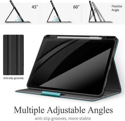 auaua Case for New iPad Air 13 Inch (M2) 2024, PU Leather Case with Pencil Holder, Supports Pencil Pro and Pencil(USB-C), Adjustable Angles, Auto Sleep/Wake (Brown) in Saudi Arabia