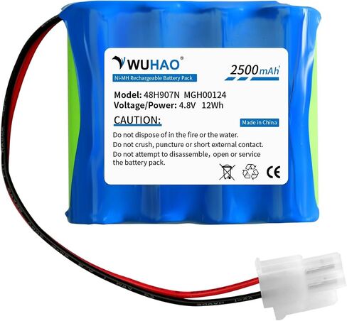 WUHAO لبطارية OMRON HEM-907XL [ترقية 2500 مللي أمبير] 48H907N بطارية بديلة لبطارية HEM-907 HEM-907XL MGH00124 48H907NE 48H907N 48H907N-AU بطارية 4.8 فولت in Saudi Arabia