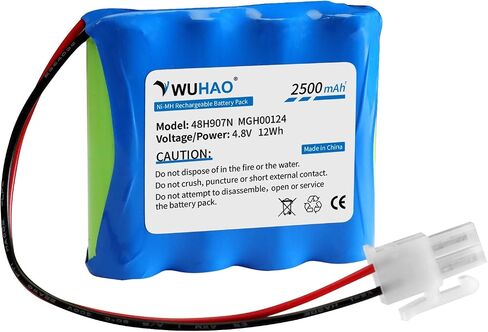 WUHAO لبطارية OMRON HEM-907XL [ترقية 2500 مللي أمبير] 48H907N بطارية بديلة لبطارية HEM-907 HEM-907XL MGH00124 48H907NE 48H907N 48H907N-AU بطارية 4.8 فولت in Saudi Arabia