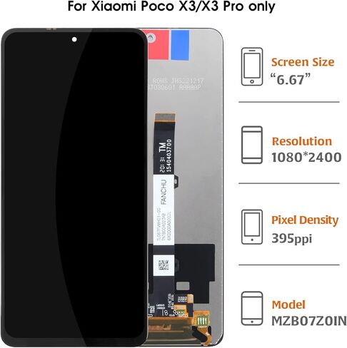 ل Xiaomi Poco X3/X3 Pro/X3 NFC شاشة LCD تعمل باللمس محول الأرقام استبدال الشاشة مجموعة كاملة إصلاح أطقم مع أدوات in Saudi Arabia